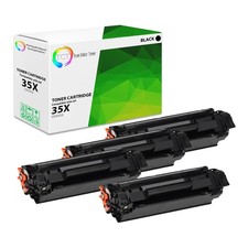 TCT 4 Black CB435X 35X High Yield Toner Cartridges For HP LaserJet P1005 P1006 picture