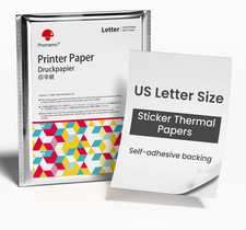 US Letter Adhesive Thermal Paper 100 Sheets, Compatible with M832D M832 picture