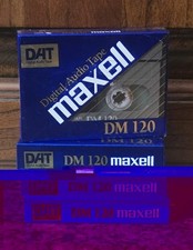 RARE LOT OF 4 NEW SEALED Maxell DM-120 Digital Audio Tape MADE IN JAPAN picture