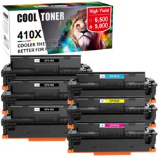 6 Pack 410X High Yield Toner Set Compatible For HP CF410X CF411X CF412X CF413X  picture