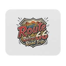 Route 66 Retro Road Trip Mouse Pad | Vintage Highway Design picture