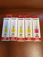 Canon MegaTank Refills 5-Pack Ink Bottles GI-20 MY For Models G5020/G6020/G7020 picture