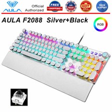 AUAL Square punk F2088 Mechanical K-eyboard 108 K-eys Black Switch RGB USB Wired picture