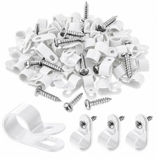 Yaocom 1/2 inch Rope Light Clips, White, 100 Pcs picture