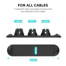 Magnetic Cable Organizer Clips Silicone Desktop Cord Holder Winder picture