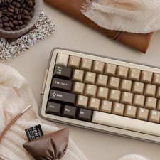 Retro PBT Keycaps Set 164Keys Cherry Profile Brown Keycaps 60% 65% 75% 100% D... picture