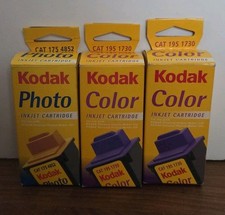 3 Kodak Ink Cartridges - (1) CAT 175 4852 Photo & (2) CAT 195 1730 Color  picture