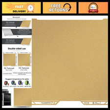 Textured PEI Print Bed 355x346mm Double-Sided Flexible Magnetic Platform for 3D picture