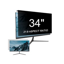 Acrylic Privacy Panel for Desk, 34 inch Hanging Removable Anti Glare Blue Lig... picture