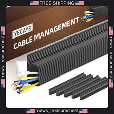 Cable Management J Channel Set 6 Pack Black for Desk & Office picture
