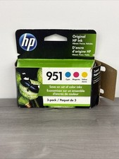 GENUINE 3-PACK HP 951 TRI-COLOR CYAN/MAGENTA/YELLOW INK  OFFICEJET PRO Exp 6/22 picture