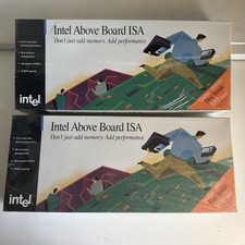 (2)Intel Above Board ISA Memory Expansion Adapter Card Vintage picture