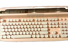 Actto Yunzii B503 Pink Retro Bluetooth Wireless Keyboard Typewriter Style picture