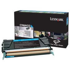 Original Lexmark C746A1CG Cyan Toner. New Sealed Box, We Ship Fast picture