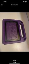 Rugged Tablet Case Purple Black Silicone Handle Stand Impact Resistant picture