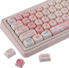Sunzit PBT Keycaps,125 Keys Rouge Kitten Custom MOA Profile Keycaps picture