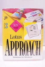 BRAND NEW SEALED - Lotus Approach 3.0 for Windows 3.1 PC IBM Big Box 123 Suite picture