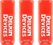 Delkin Devices 3.0 64GB USB Flash Drive, (3-Pack, 64GB), Plug & Play picture