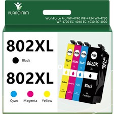 802XL T802XL Ink Cartridges For Epson WorkForce Pro WF-4720 WF4730 WF4734 WF4740 picture