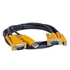 USB VGA 2-in-1 KVM Cable 10ft Wire LCD Monitor Video Mouse Keyboard Printer Cord picture