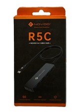 NOVOO R5C USB C HUB, C Adapter Splitter for MacBook Air Pro iPad Pro, DELL Black picture