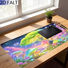 2D Flat, 1pc Extra Large, Anti-Slip, Desk Mat, Mouse Pad, Dreamy Forest Canopy picture