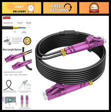30ft OM4 LC to LC Fiber Patch Cable - Outdoor Armored Multimode 10/40GB Duplex 5 picture