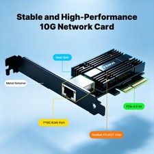 Realtek RTL8127 10Gbps PCIe x4 Ethernet Adapter Single RJ45 10 Gigabit LAN Card picture