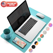 Large Leather Dual Sided Desk Pad Non-Slip Mouse Pad Office Home Writing Mat picture