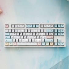 136 PCS Chalk PBT Japanese Cherry Keycaps MX Fits 60/64/84/96/87/104 Keys picture
