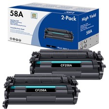 [With Chip] 2x CF258A 58A Toner Cartridge For HP LaserJet M404dn MFP M428fdw lot picture