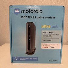 Motorola MB8600 DOCSIS 3.1 Cable Modem Ultra Fast Black- plus 32x8 DOCSIS 3.0 picture