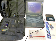Fujitsu Lifebook 420D Windows 98 Laptop Vintage Complete Set CD ROM, 10base T PC picture
