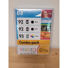 HP 92 93 Ink Cartridge Combo Pack 3-Pack Black Tri-color Vivera Expired 2008 picture