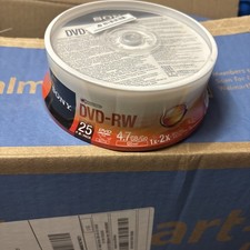 Sony 25DMW47SP DVD-RW 2X 4.7GB Spindle Rewritable DVD 25 Pack SEALED NEW picture