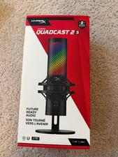 HyperX QuadCast 2 S USB Microphone with RGB Lighting, USB-C, Black, Brand New picture