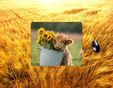 Highland cow themed neoprene PC/laptop Mouse Pad, CHOICE, , gifts picture