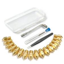 3D Printer Nozzle Kit, 16PCS MK8 Brass Nozzles 0.2/0.4/0.6/0.8/1.0Mm with Wrench picture