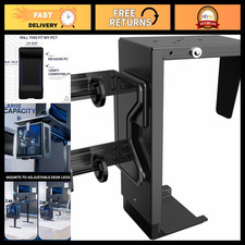Adjustable Black Clamp-on Desk Leg for Large PC Mount - Sturdy & Space-Saving picture