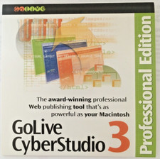 GoLive CyberStudio 3 Professional Edition CD, 1998 picture