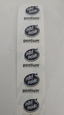 10pcs Black Vintage Old School Intel Inside Pentium Stickers (Scotch Adhesive) picture