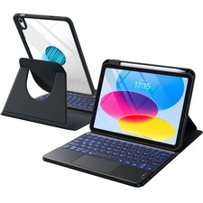 Harvopu for iPad 10th/11th Generation A16 Case with Keyboard, 360 Rotation picture