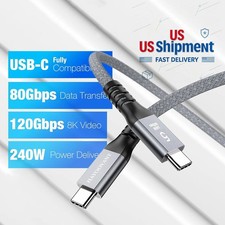 Braided Thunderbolt 5 Cable 3.3ft 80Gbps & 240W Fast Charging USB-C to USB-C USK picture