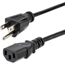 15ft Black Power Cord NEMA 5-15P to IEC 60320 C13 18AWG AC Cable for PC picture