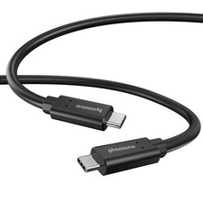 phoossno USB C Fiber Optic Cable 33FT, bidirectional 10m Stright, Black picture