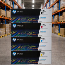 HP 410A  Lot of 4 Black, Cyan, Magneta and Yellow Toner Cartridges Sealed Box ✅ picture