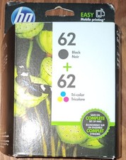 HP 62 Black +Tri-Color Ink Cartridges Sealed EXPIRED May 2019 picture