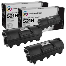 LD Comp Lexmark 52D1H00 2pk HY Black Toner MS810 MS811 MS812 Printers picture