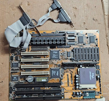 Retro Gaming FIC PT-2003 INTEL PCIset AT SOCKET7 MOTHERBOARD w/CPU & Ram & I/O picture