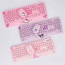 Sanrio Hello Kitty Kuromi My Melody Wireless Keyboard Mouse Set No Tariffs In US picture